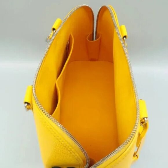 100% Authentic Louis Vuitton Alma Yellow EPI Leather Tote - Picture 10 of 12